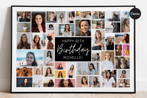 Celebrate Life's Moments: A Birthday Photo Collage Canva Template
