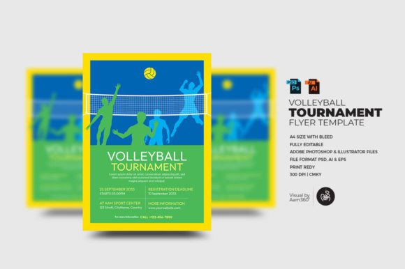 Score Big with a Professional Volleyball Tournament Flyer