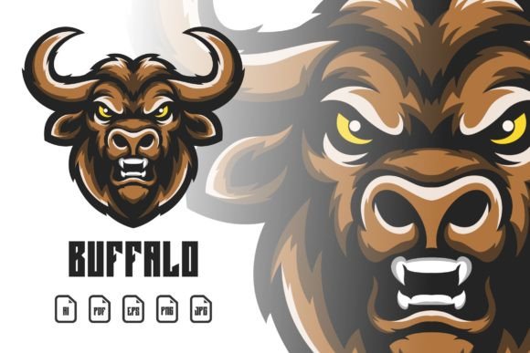 Unleash Your Brand's Power with a Buffalo Mascot Logo